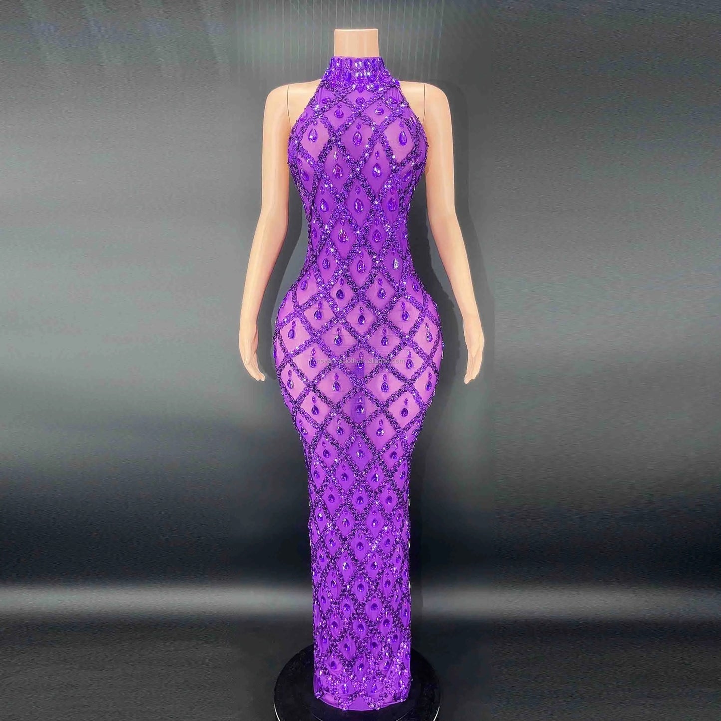 “Rhinestone Royalty” Maxi Dress