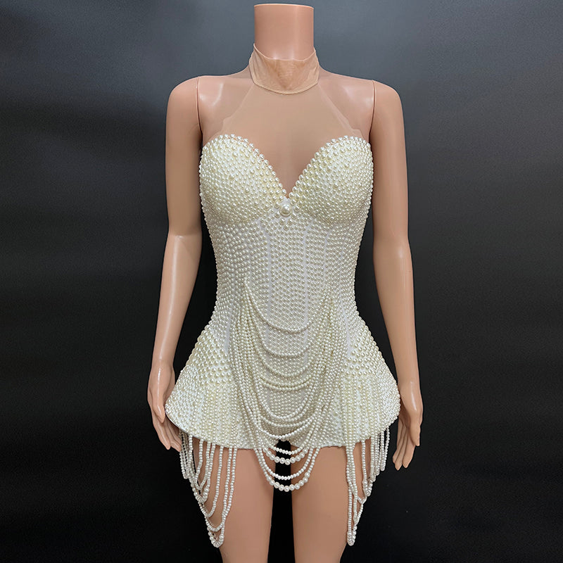 "Pearly White" Romper (READY TO SHIP)