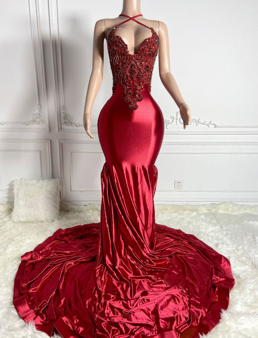 “Goddess” RED Gown (READY TO SHIP)