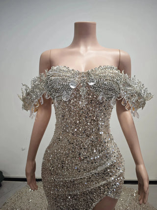 “Gem” SILVER Gown (READY TO SHIP)
