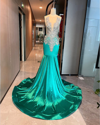 “Jewels” GREEN (READY TO SHIP) Gown