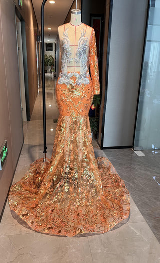 “Main Girl” ORANGE Gown (READY TO SHIP)