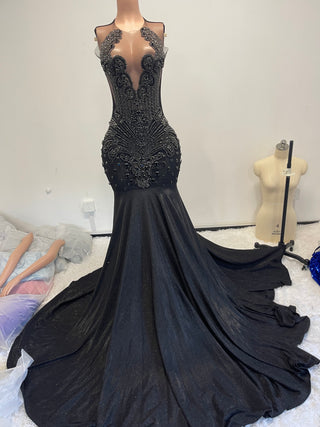 “Onyx” BLACK Gown (READY TO SHIP)