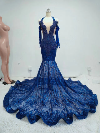 "Radiant Blossom" Gown (BLUE)  (READY TO SHIP)