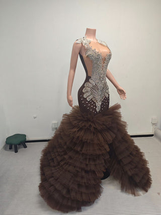 "Amma" BROWN (READY TO SHIP) Gown