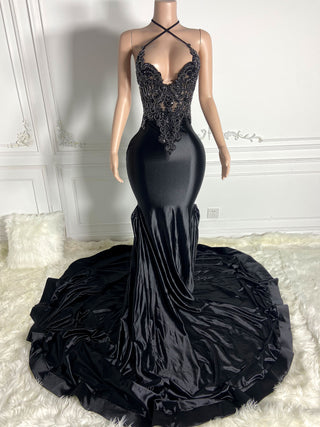 “Goddess” Black Gown (READY TO SHIP)