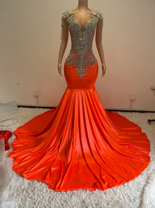 “Princess” ORANGE Gown (READY TO SHIP)